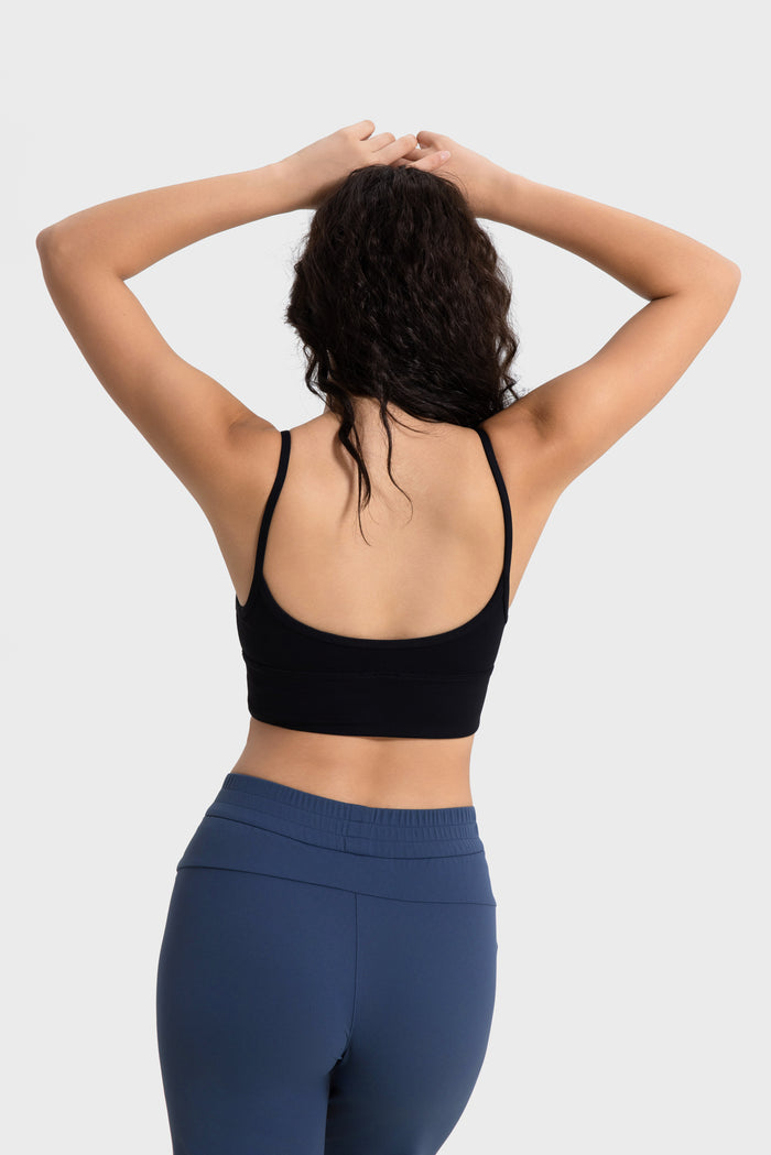 V-neck camisole sports bra