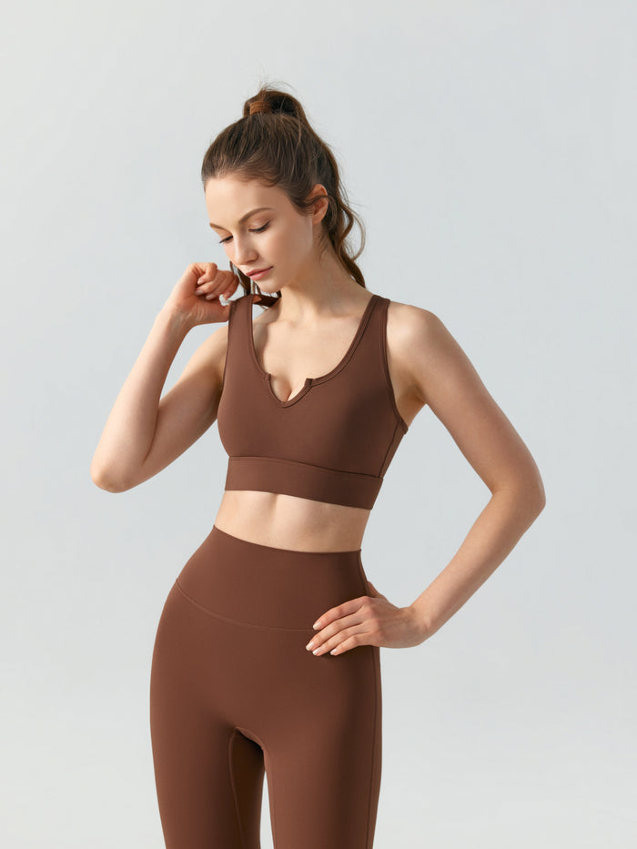 V-neck sports bra