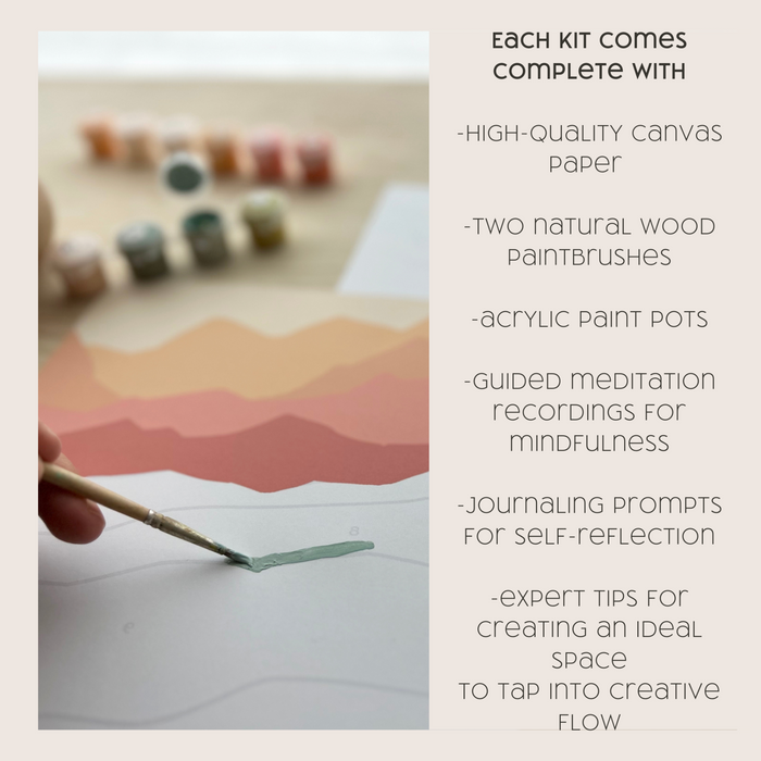 Walk in Nature Meditative Art Paint by Number Kit | Breathe People