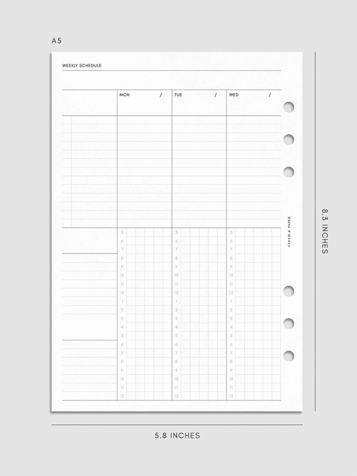 Digital mockup of insert in A5 sizing.