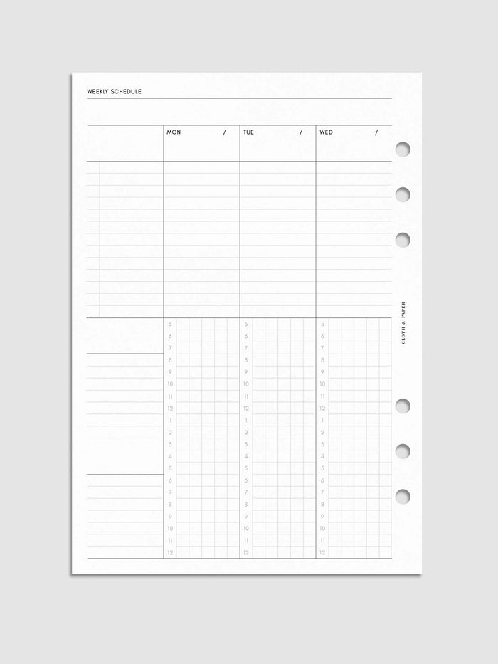 Digital mockup of insert in A5 sizing.