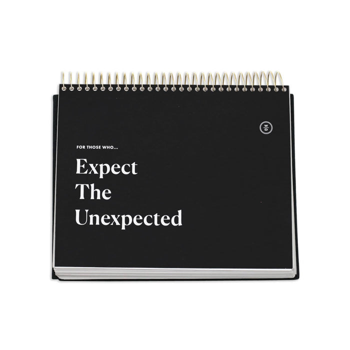 Wit & Delight - Black Linen Stay on Track Desktop Notepad