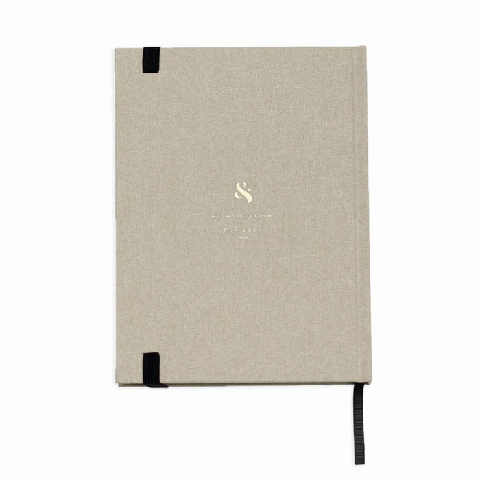 Wit & Delight - Cream Linen Note To Self Journal