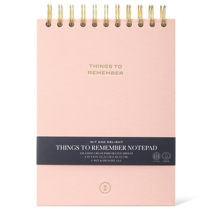 Wit & Delight - Things to Remember Spiral Notepad