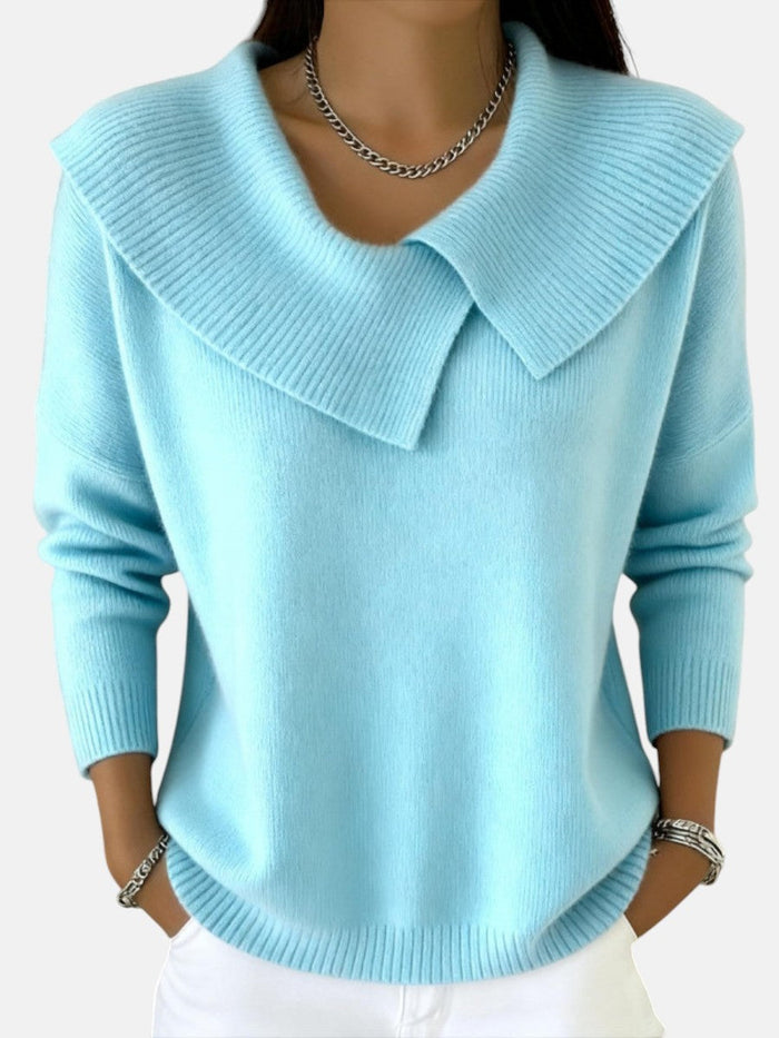 Women's Collared Sweater in Seven Soft Colors