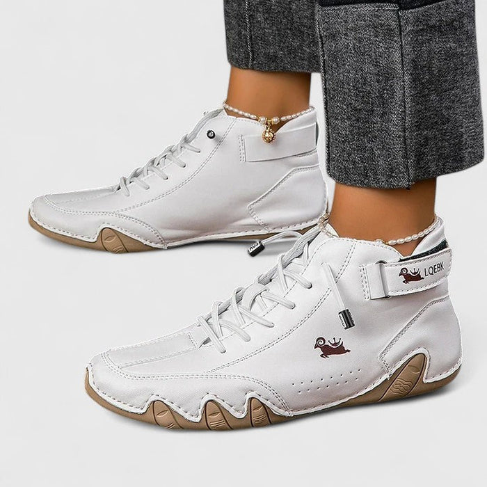 Women's Comfort Boots in Brown, Green and White