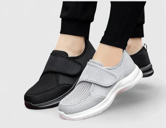 Women's Comfort Shoes in Gray and Black