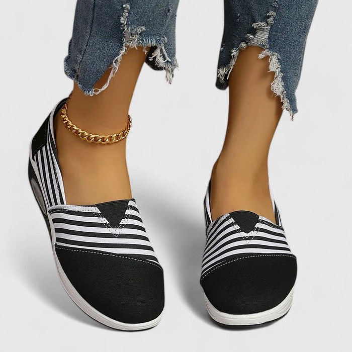 Women's Comfort Sneakers in Blue, Black and Red