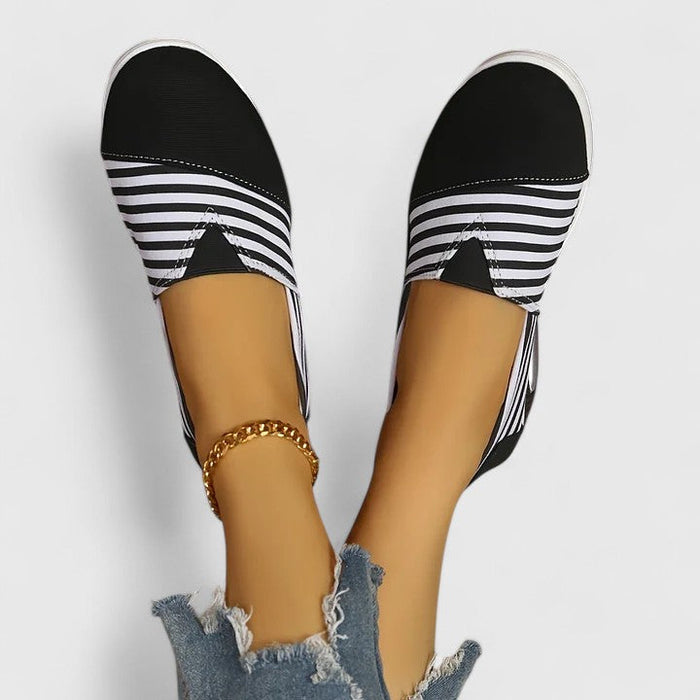 Women's Comfort Sneakers in Blue, Black and Red