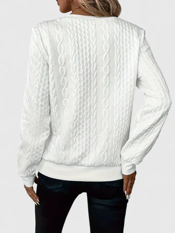 Women's Comfortable Sweater in White, Gray or Black