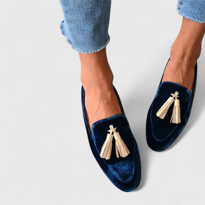 Women's Elegant Blue Loafers, US Sizes 5-12