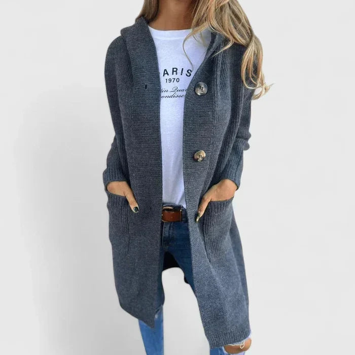 Women's Elegant Cardigan in Beige, Gray or Black