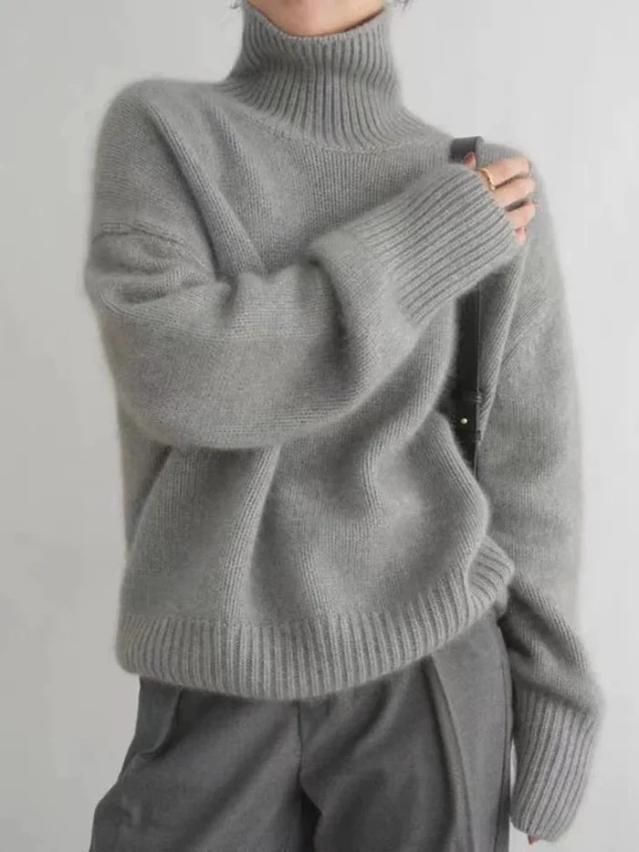Women's Elegant Sweater in Beige, Gray or Khaki