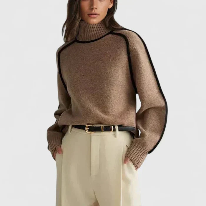 Women's Elegant Sweater in Brown or Gray