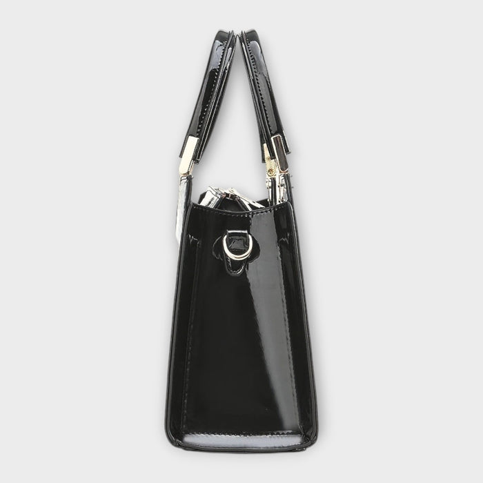 Women's Glossy Crocodile Pattern Handbag