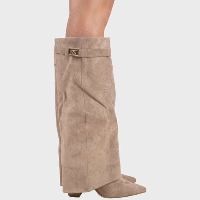 Women's High-Cut Suede Boots in Five Colors