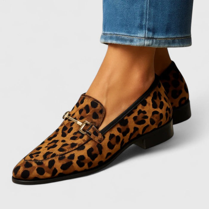 Women's Soft Step Leopard Print Loafers