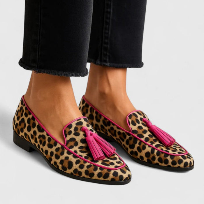 Women's Stylish Leopard Loafers, US Sizes 5-11