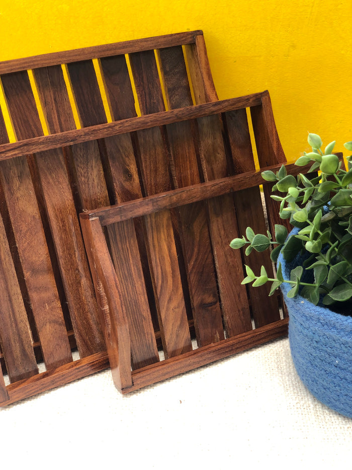 Wooden Tray - Set of 3
