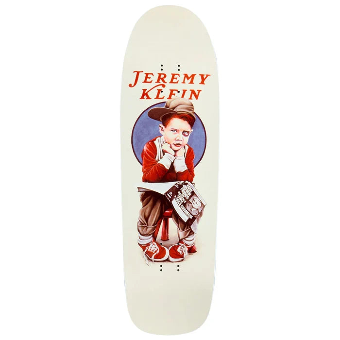 World Industries Klein Black Eye Kid EX7 9.625 skateboard deck front view