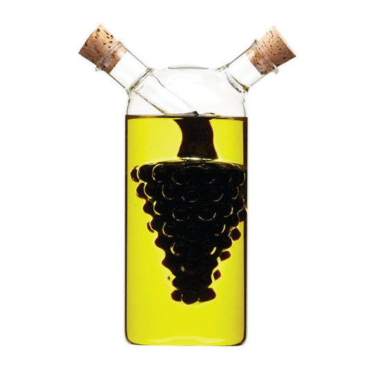 World of Flavours Italian 2 in 1 Oil & Vinegar Cruet Bottle - 300ml/50ml - Waha Lifestyle