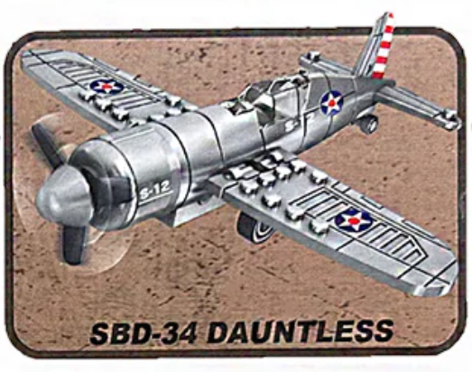 WWII Building Brick Pull Back Fighter Planes