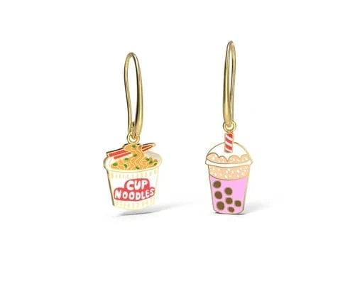 Ramen and Boba Earrings