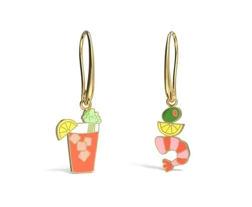 Bloody Mary Shrimp Earrings