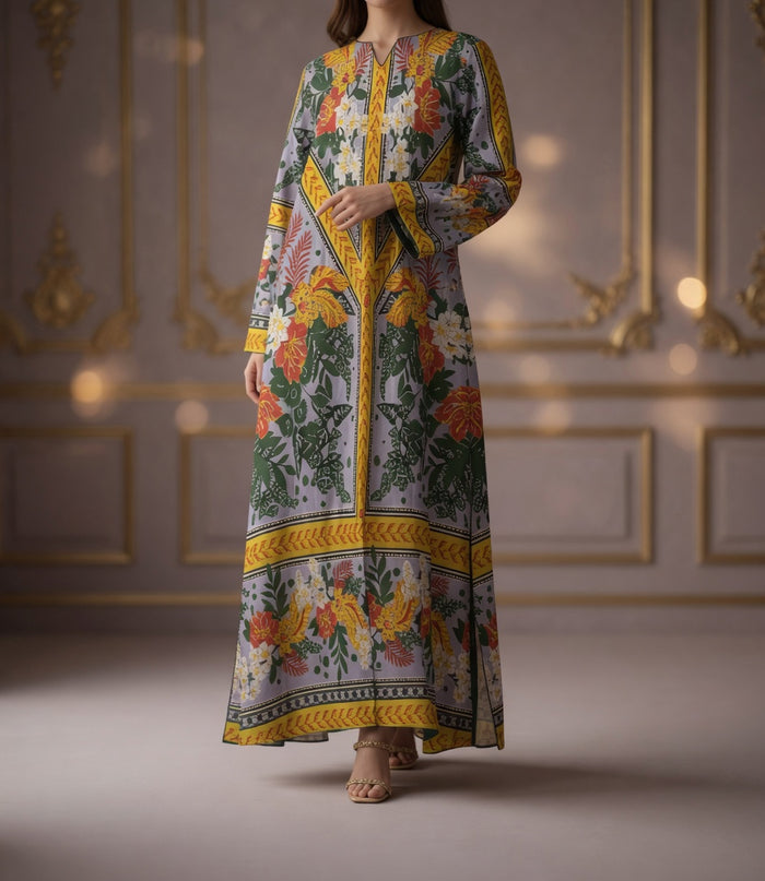 Zar-e-Sunflower Garden Kaftan