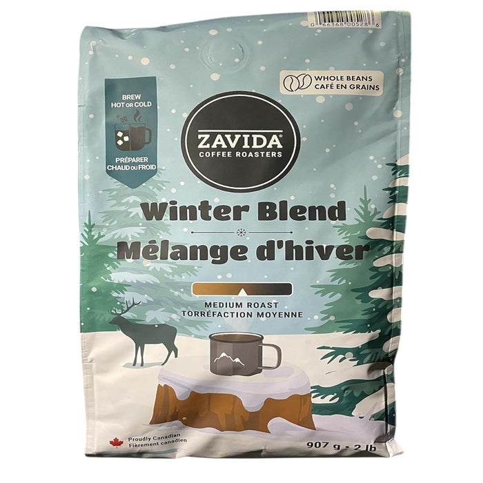 Zavida Winter Blend Whole Bean Coffee – 907g