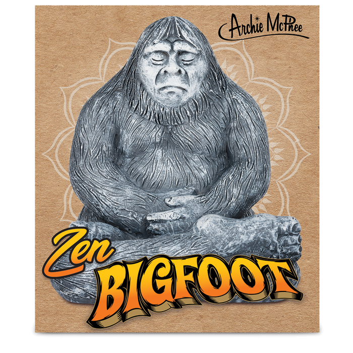 Create a peaceful ambiance with the Zen Bigfoot design, showcasing an illustrated Bigfoot in a meditation pose set against a textured background. The bold "Zen Bigfoot" text adds to the overall serenity, inspiring feelings of tranquility and harmony akin to discovering your own secret garden.