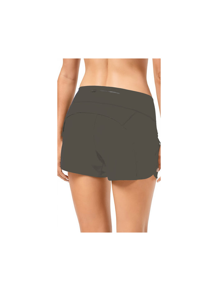 Zipper style sports shorts